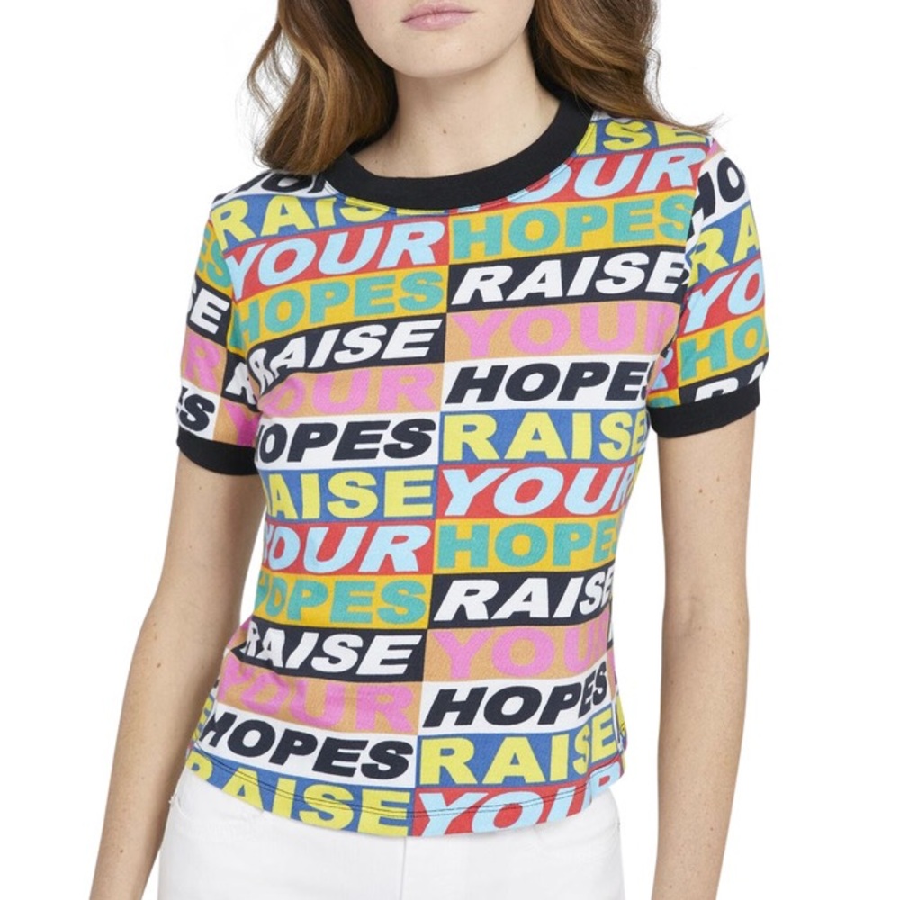 Alice + Olivia x Lakwena “Rylyn” Slim Ringer Tee Small